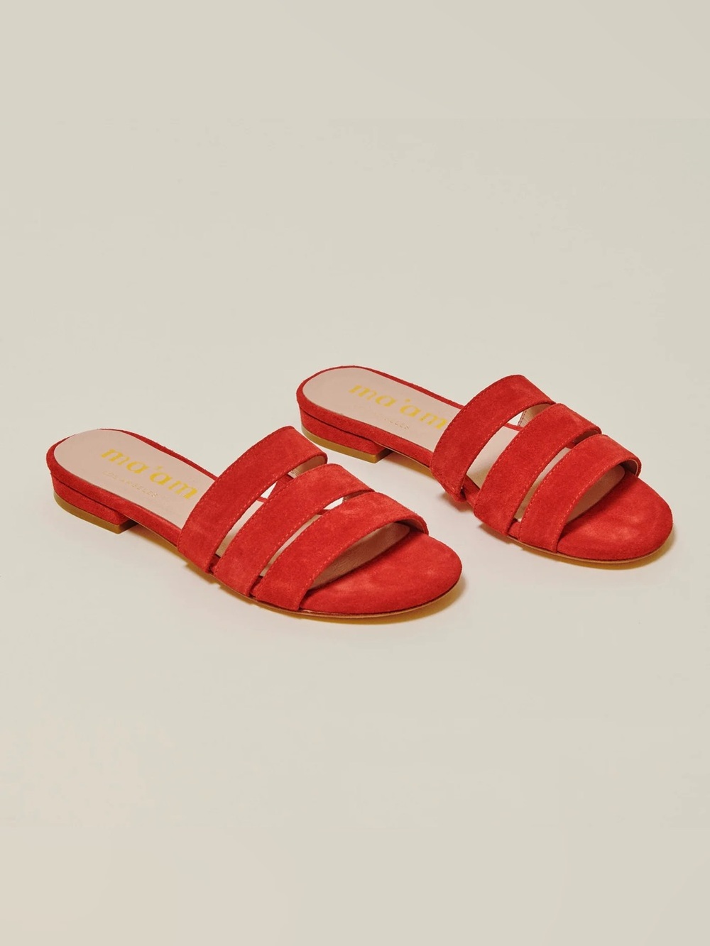 Ma’am CJ Suede Sandals in Lollipop